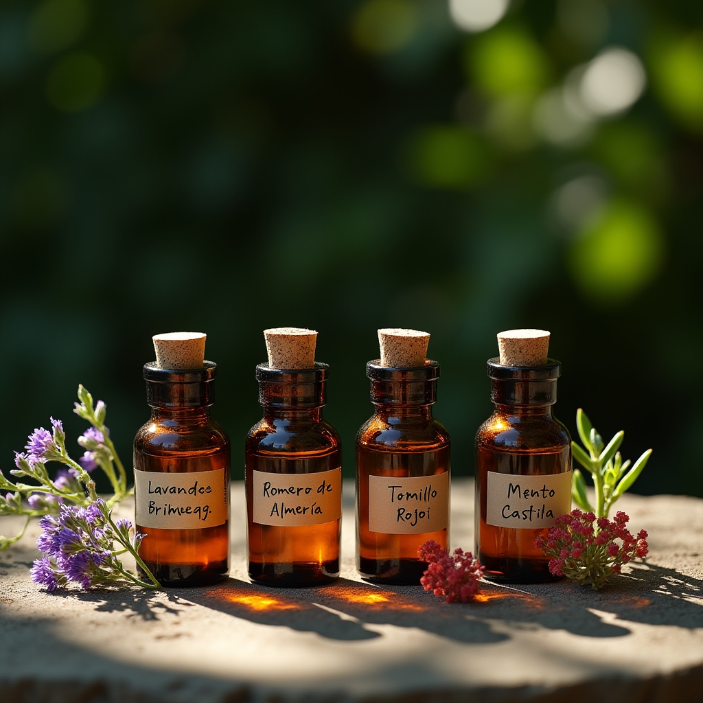 Colección de aceites esenciales españoles para jabonería artesanal